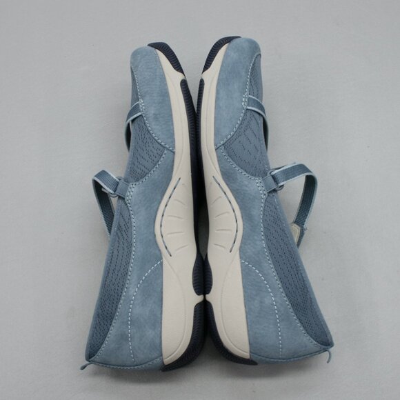 Dansko 41 Ladies 10.5-11 Hilda Denim Blue Mary Jane Hook Loop Strap Wedge Shoes - Picture 12 of 12